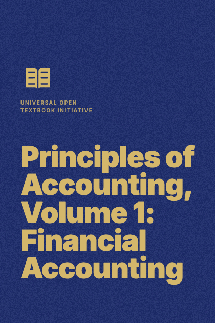 Principles of Accounting, Volume 1: Financial Accounting